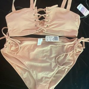 Lace up bikini NWT
